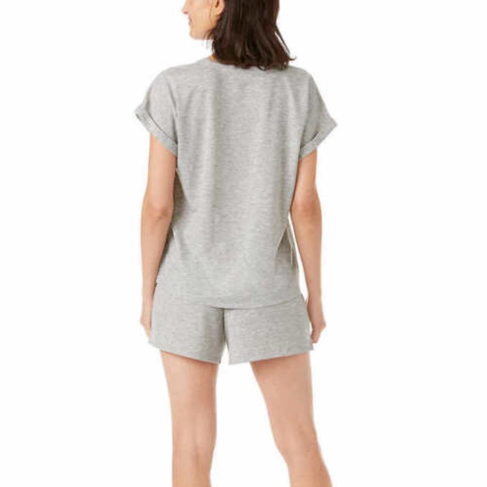 Lucky Brand 3-pc Short Sleep Set (Tank & S/Slv Top) Gray Women's Sz M-L XL NWT - Picture 11 of 12